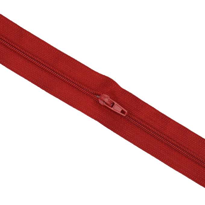 Fermeture Éclair au mètre non séparable plastique à spirale, rouge