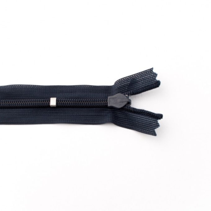 Fermeture éclair invisible 25 cm, bleu foncé