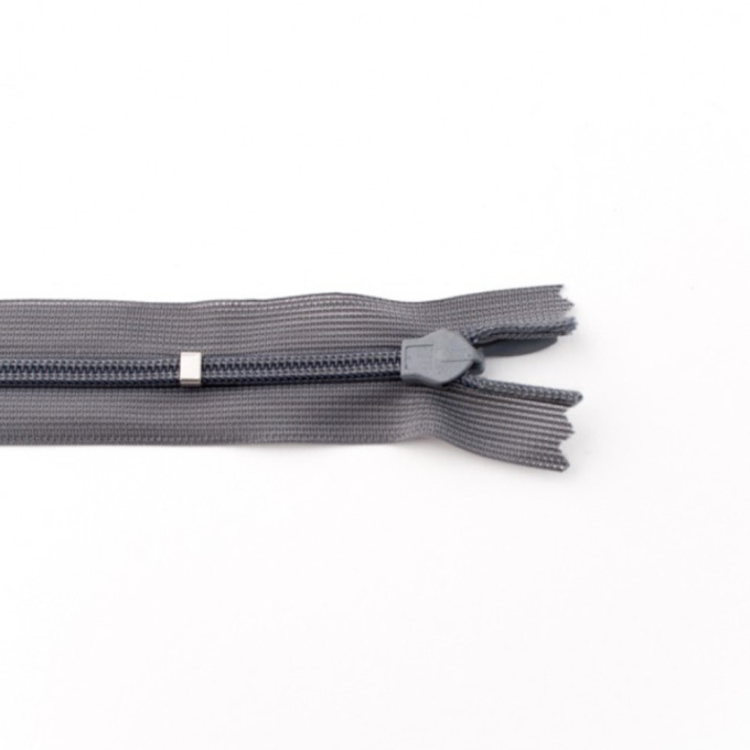 Fermeture éclair invisible 25 cm, gris foncé