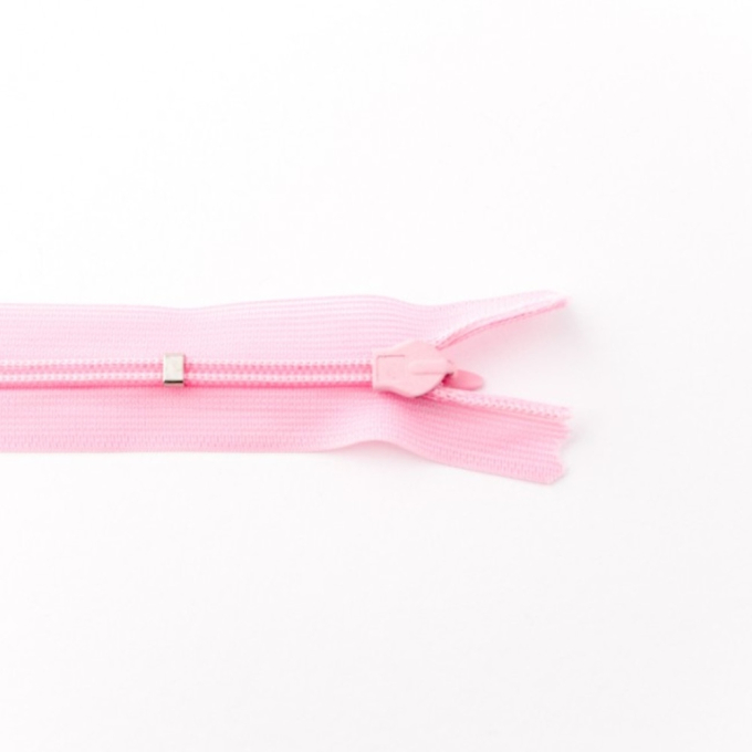 Fermeture éclair invisible 25 cm, rose
