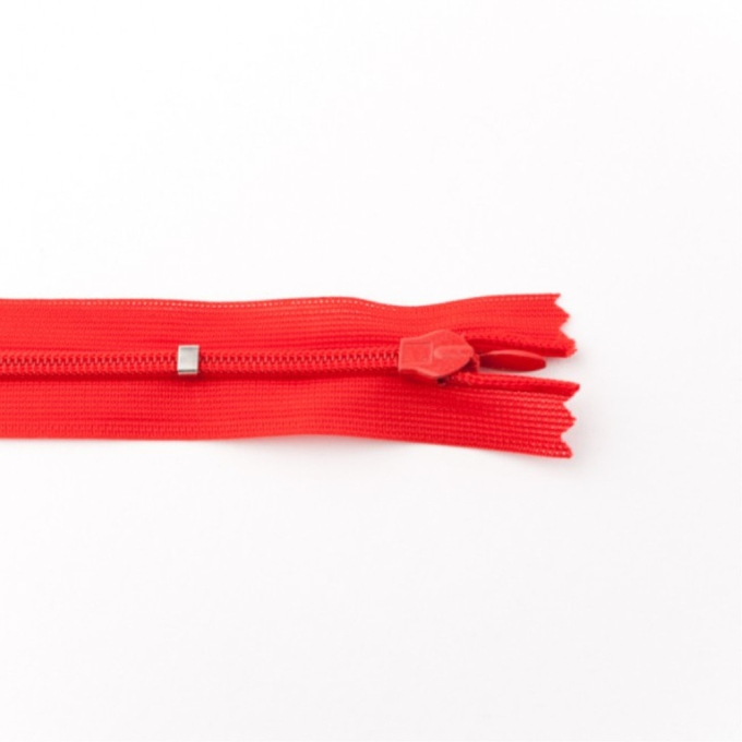 Fermeture éclair invisible 25 cm, rouge