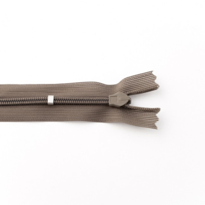 Fermeture éclair invisible 25 cm, taupe