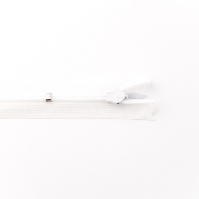 Fermeture éclair invisible 25 cm, blanc