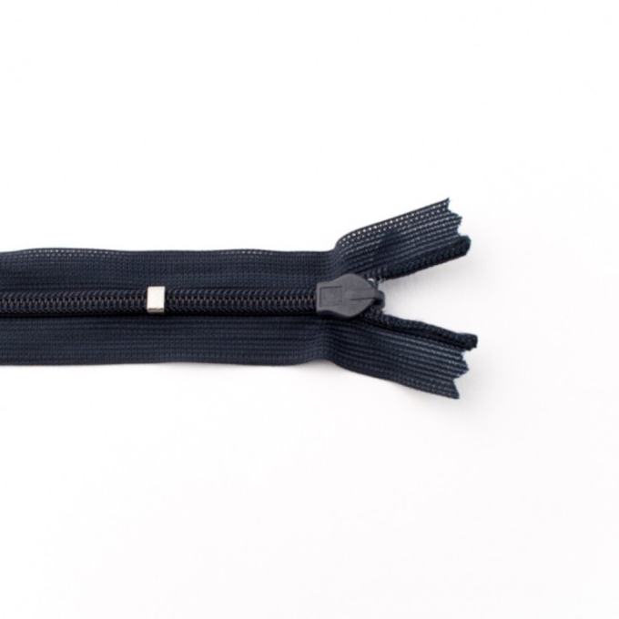 Fermeture éclair invisible 60 cm, bleu foncé