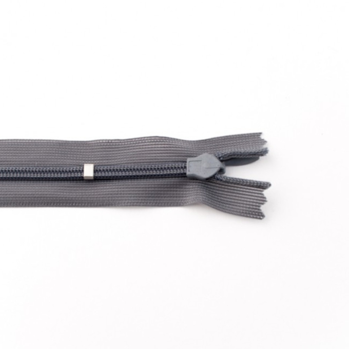 Fermeture éclair invisible 60 cm, gris foncé