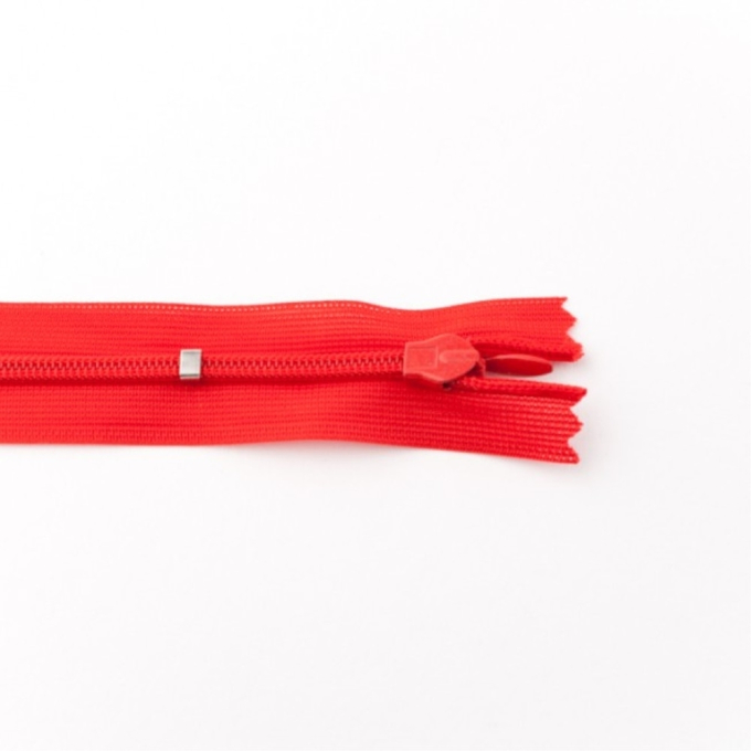 Fermeture éclair invisible 60 cm, rouge