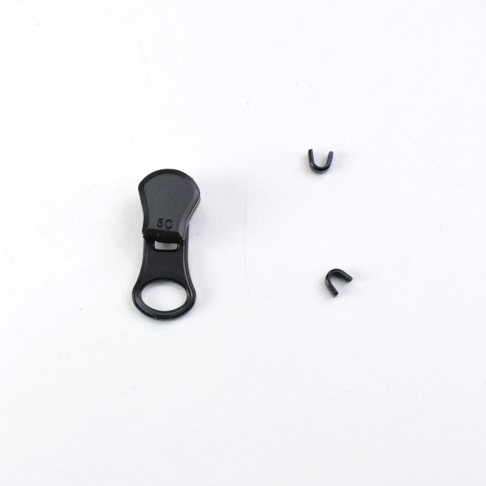 Reißverschluss Schieber-Set, schwarz