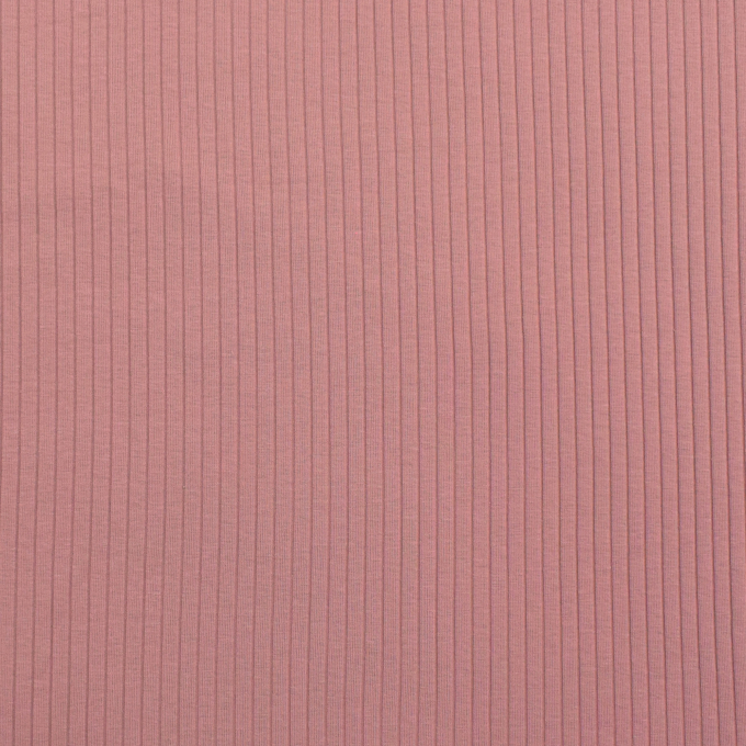 Tissu jersey de coton côtelé, vieux rose