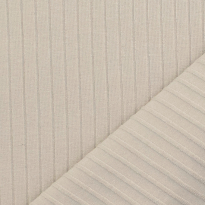 Tissu jersey de coton côtelé, gris clair