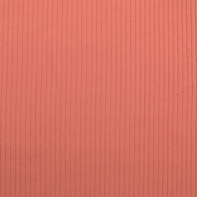 Tissu jersey de coton côtelé, pêche