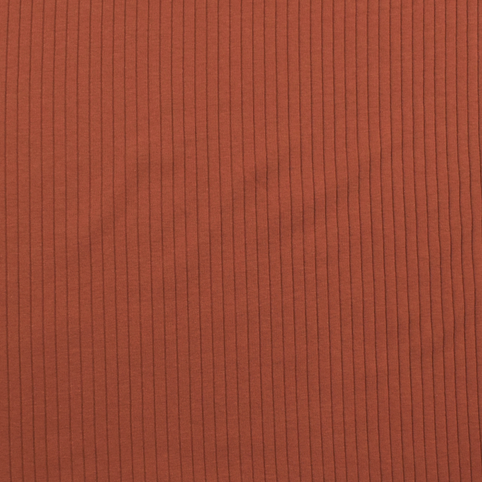 Tissu jersey de coton côtelé, rouille