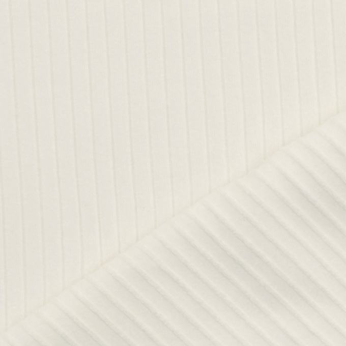 Tissu jersey de coton côtelé, blanc cassé