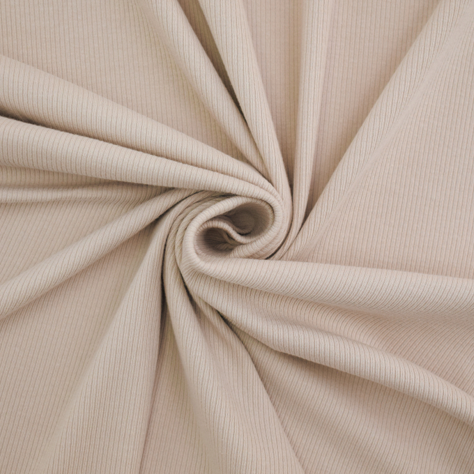 Tissu jersey côtelé Mini, sable
