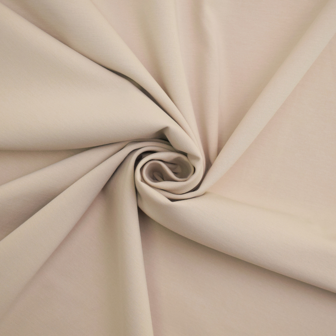 Tissu jersey punta di roma romanite uni, taupe clair