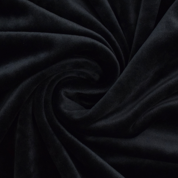 Samt Jersey, schwarz