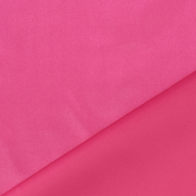 Tissu satin polyester léger uni, rose fuchsia