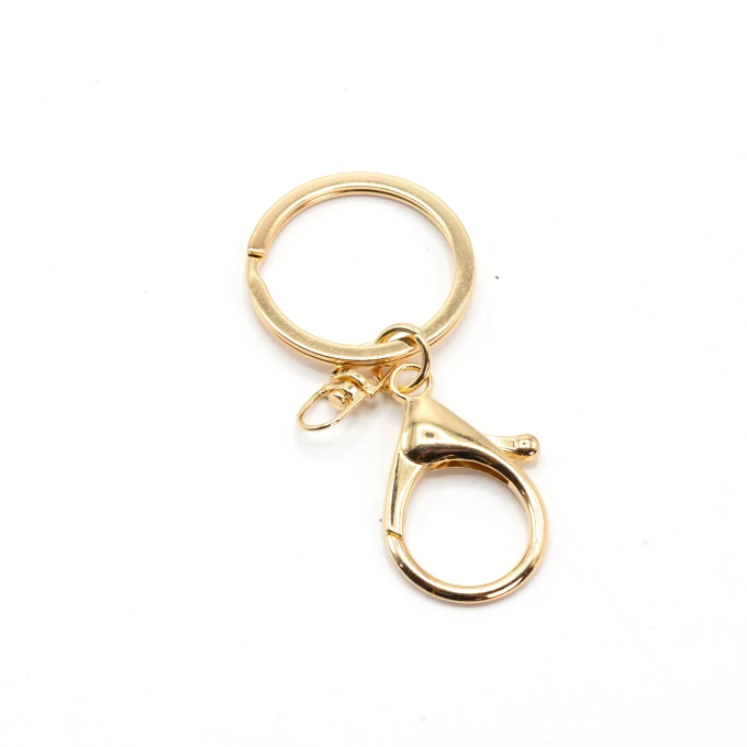 Key ring 60 mm golden