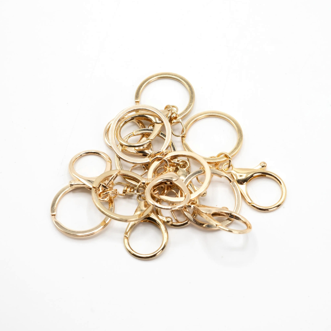 Key ring 60 mm golden