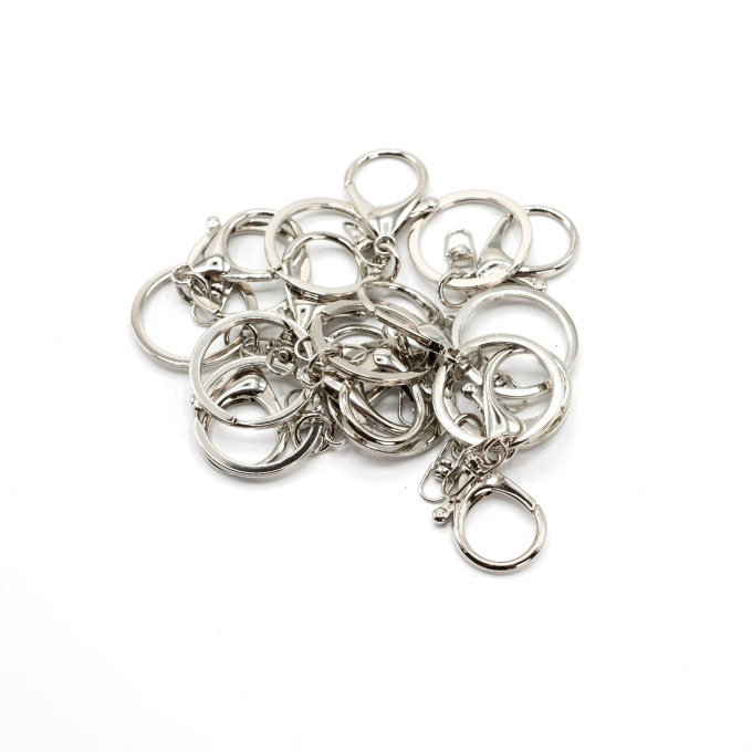 Key ring 60 mm silver