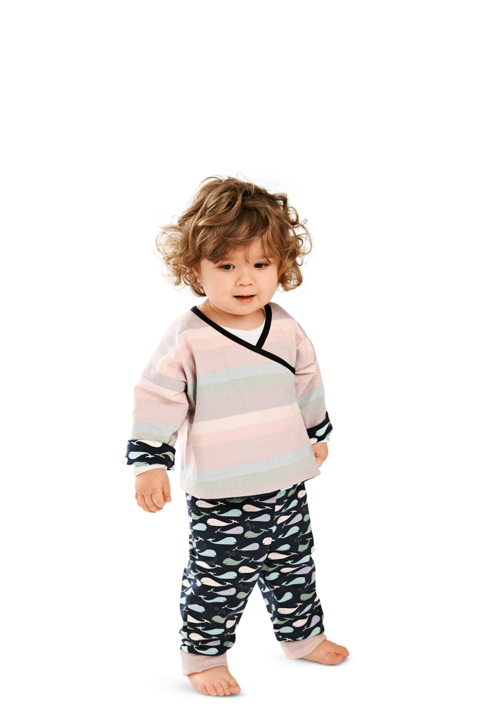 Patron Burda 9257 combinaison bébé, en français
