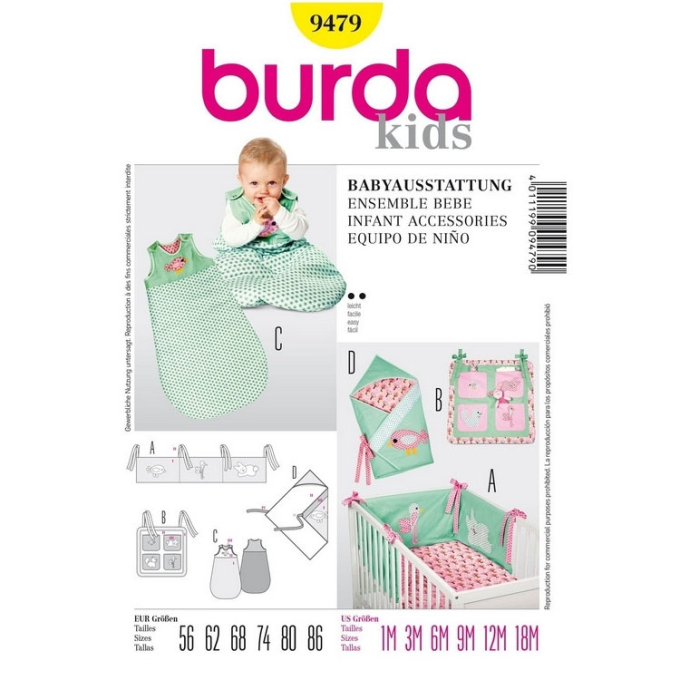 Paper Pattern Baby combination, Burda 9479, Dui/En/Fr