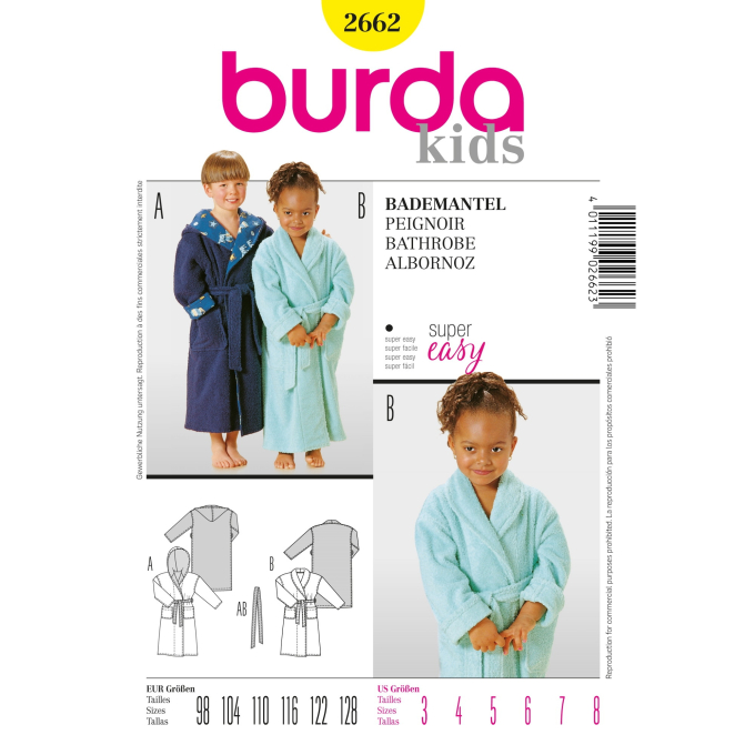 BATHING-GOWN, Dui/En/Fr