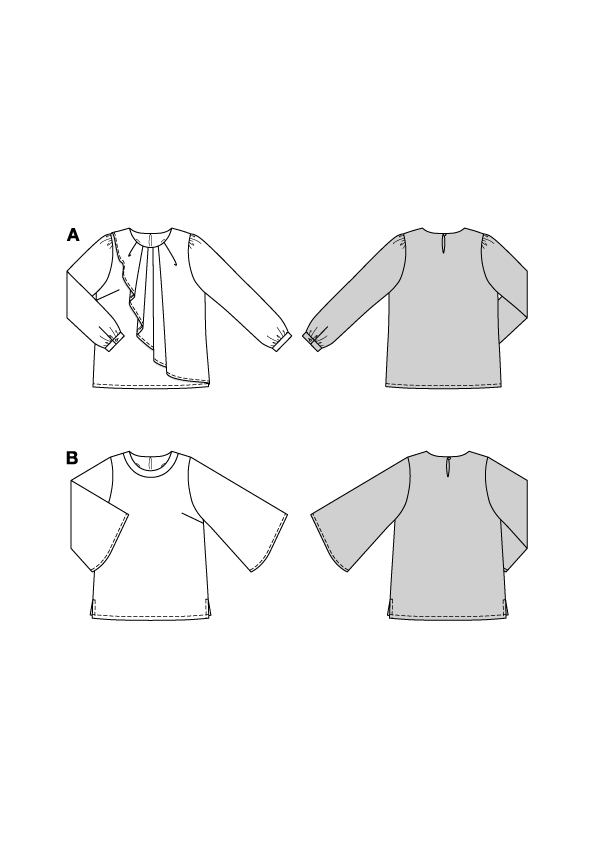 Patron Burda 5692 blouse & top femme, version papier, en français