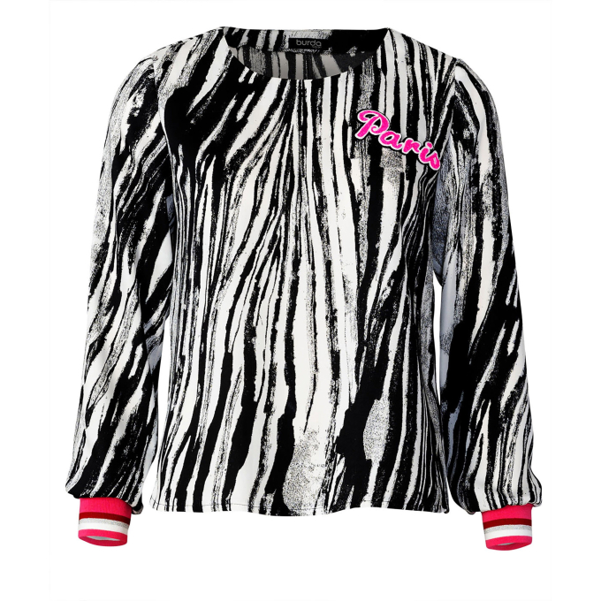 Naaipatroon blouse, Burda 5849 Nl/Dui/En/Fr