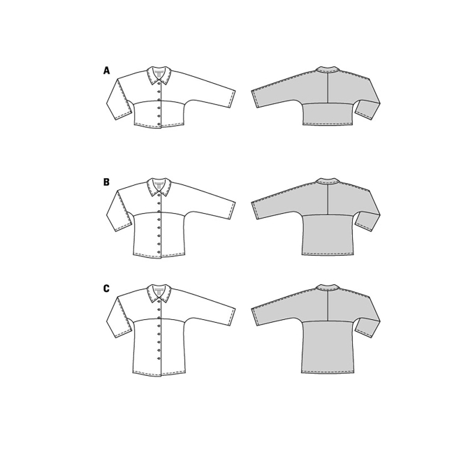 Naaipatroon blouse , Burda 5887, Dui/En/Fr