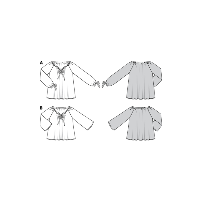 Naaipatroon blouse, Burda 6227, Dui/En/Fr