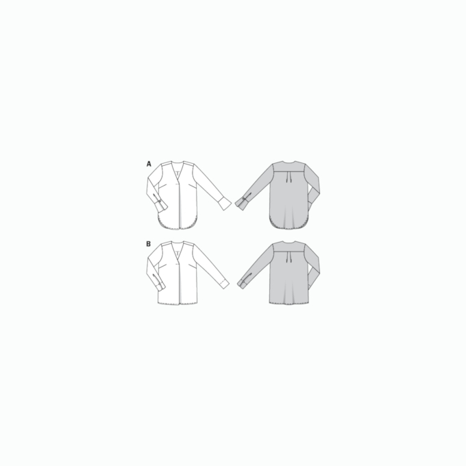 Naaipatroon bloes, Burda 6278, Dui/En/Fr