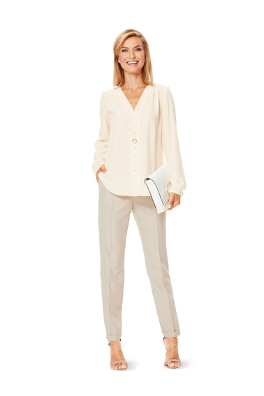 Blouse, Burda 6632, En/Ger/Fr
