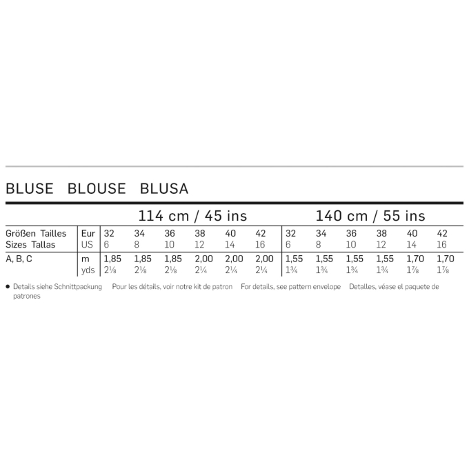 Naaipatron Blouse, Burda 6849, Dui/En/Fr