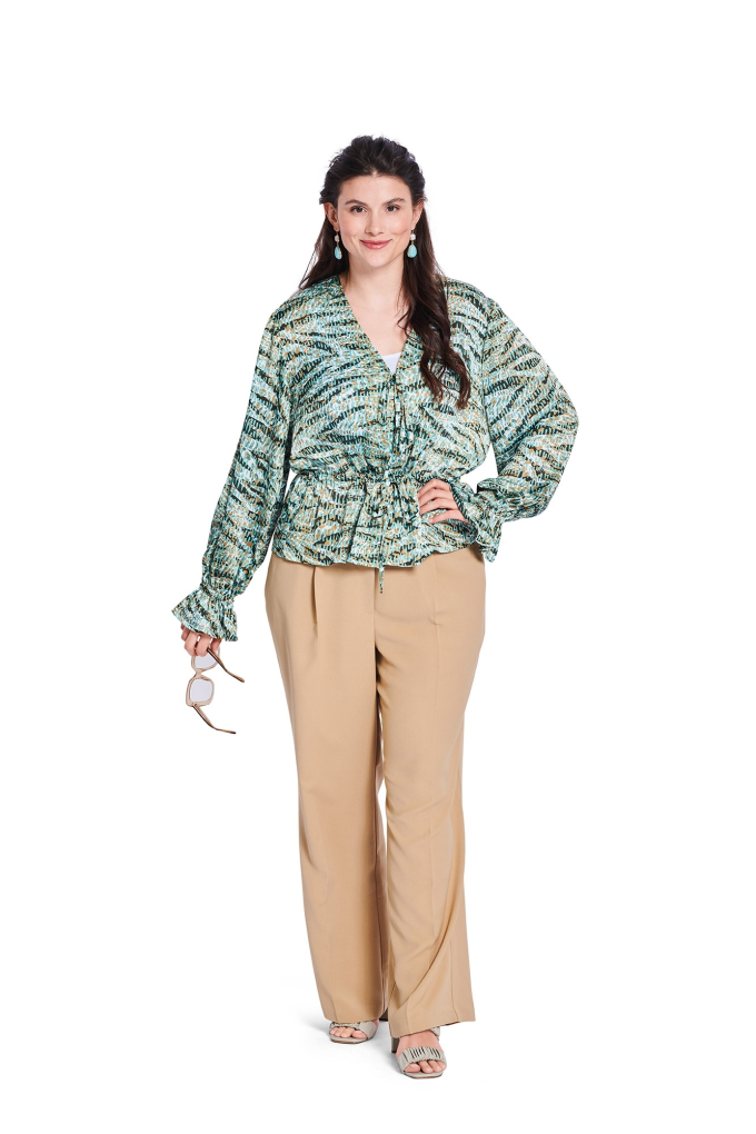Naaipatroon blouse dames, Burda 5746, Nl/Dui/En/Fr