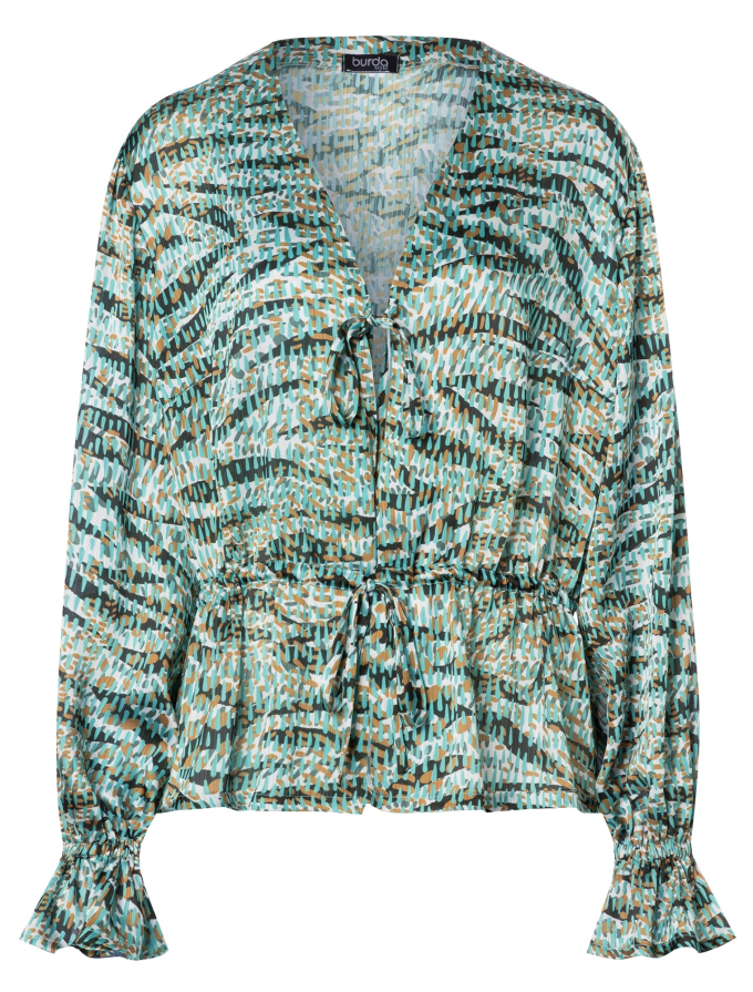 Naaipatroon blouse dames, Burda 5746, Nl/Dui/En/Fr