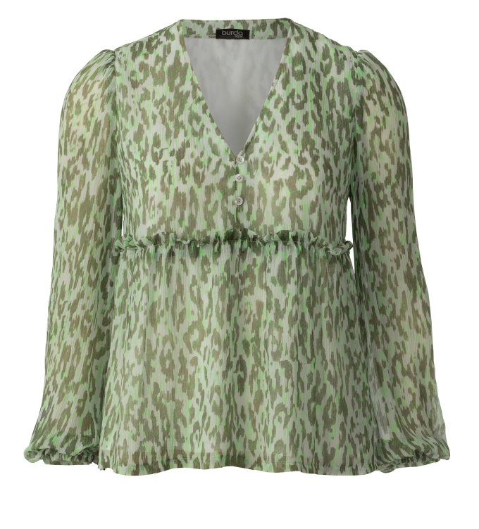 Pattern blouse en jurk, Burda 6023