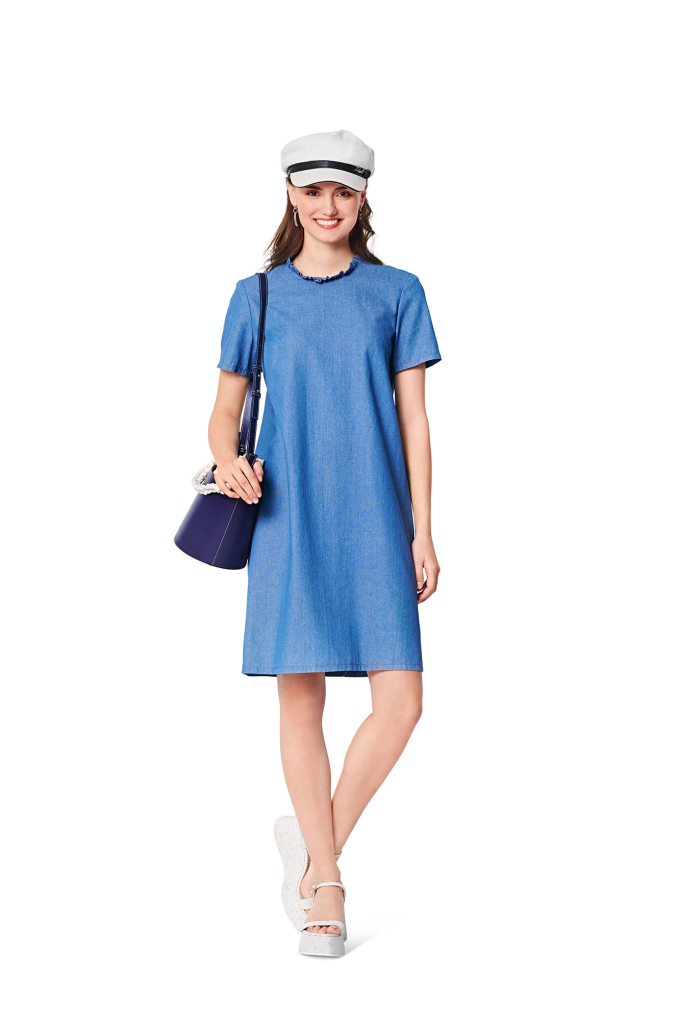 Pattern blouse en jurk, Burda 6039