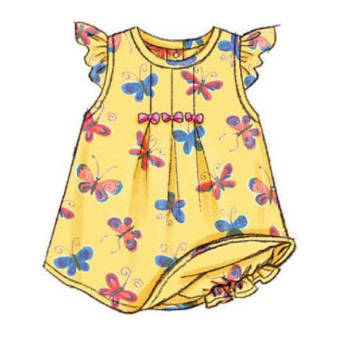 Patron Butterick 3405 combination bébé, 56- 68, en français