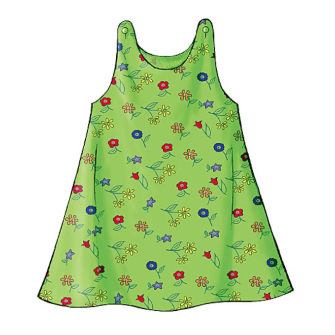 Patron Butterick 3772 robe enfant, taille 110- 122, en français