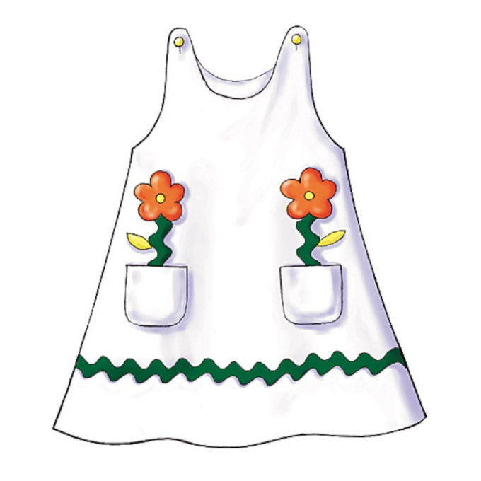 Patron Butterick 3772 robe enfant, taille 110- 122, en français