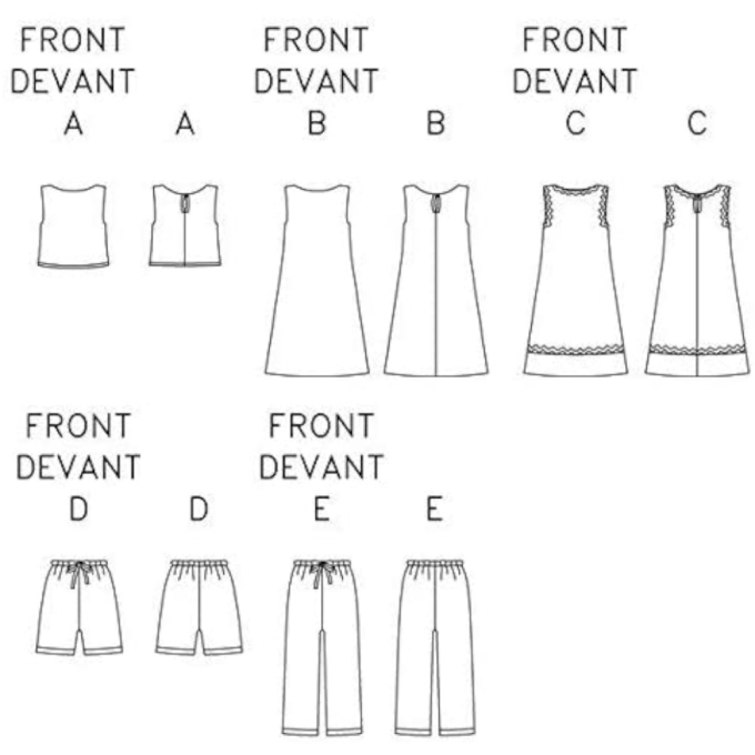 Patron Butterick 3860 combinaison fille, taille 140- 158, en français