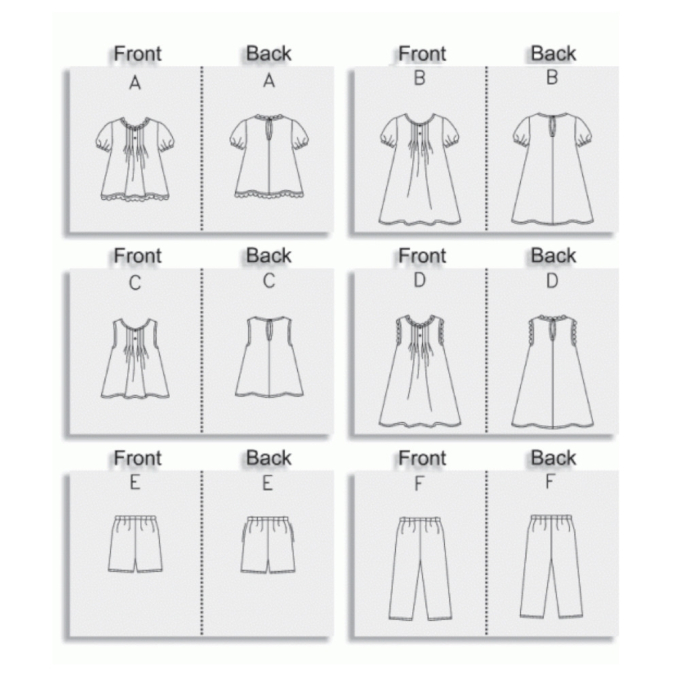 Patron Butterick 4176 combinaison fille, taille 92-104, en français