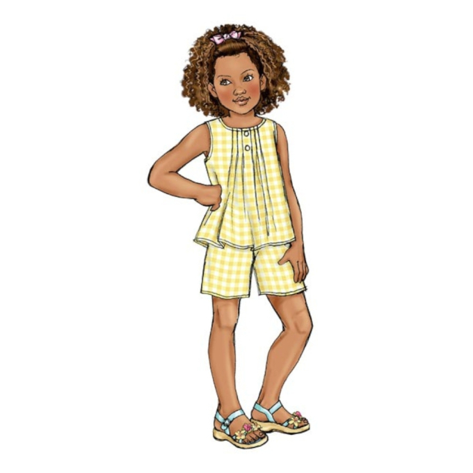 Patron Butterick 4176 combinaison fille, taille 122-134, en français
