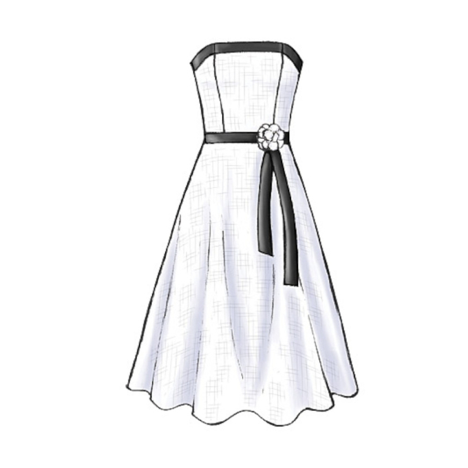 Patron Butterick 4443 robe, taille 42-46, en français