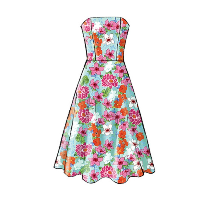 Patron Butterick 4443 robe, taille 42-46, en français