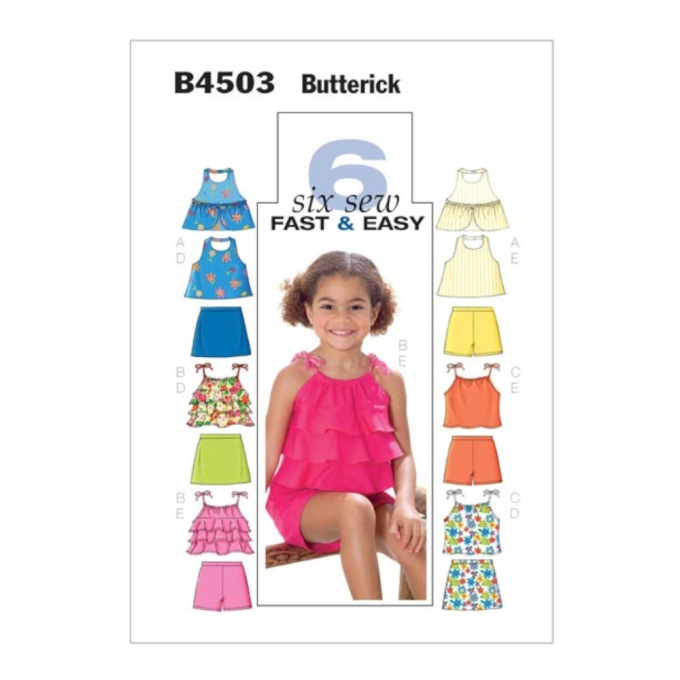 Patron Butterick 4503 combinaison fille, taille 122-134, en français