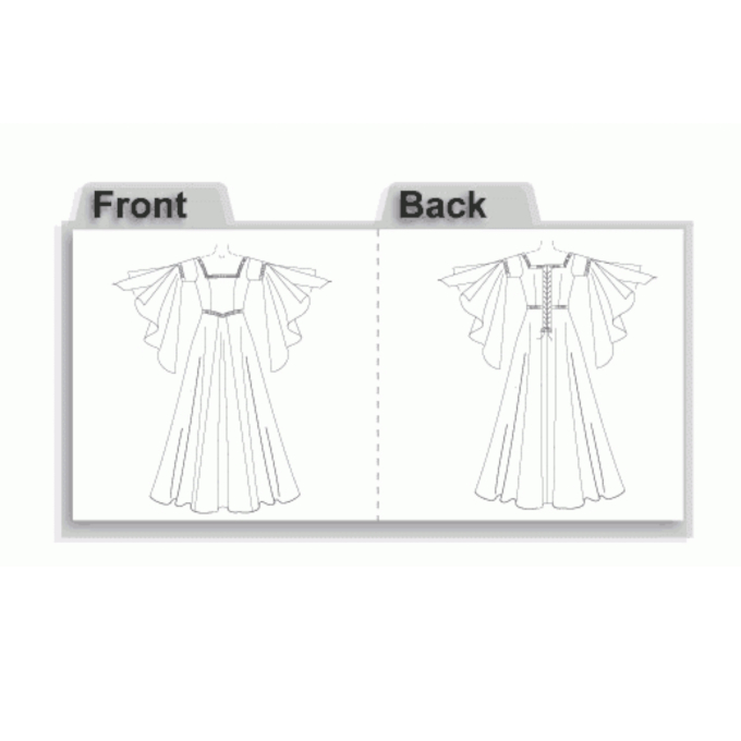 Patron Butterick 4571 robe historique, taille 32 - 38, en français