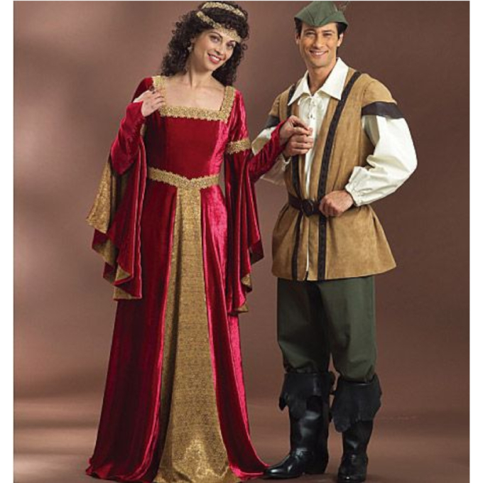 Patron Butterick 4571 robe historique, taille 32 - 38, en français