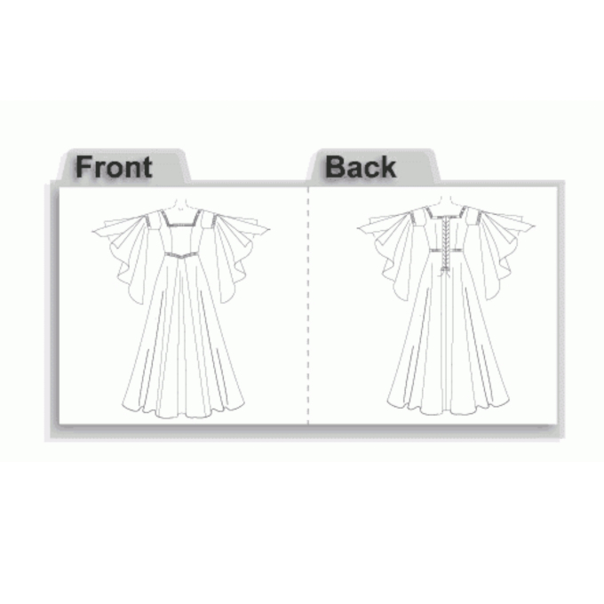 Patron Butterick 4571 robe historique, taille 40-46, en français
