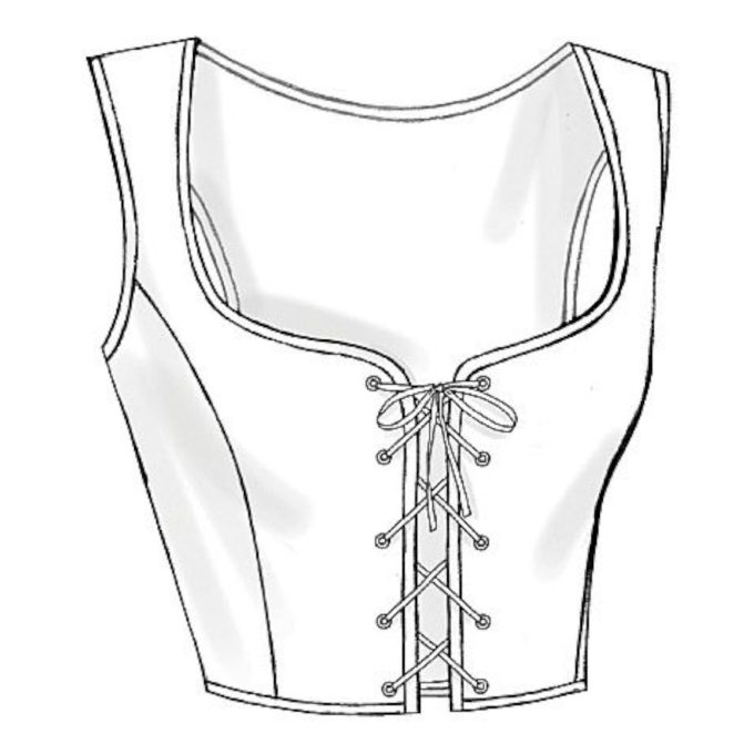 Naaipatroon Butterick 4669 historisch korset, maat 32-38, Dui/En/Fr